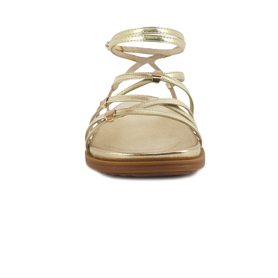 Sandalias flats Daisy dorado para Mujer