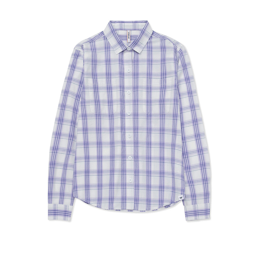 Camisa Plaid Poplin para mujer