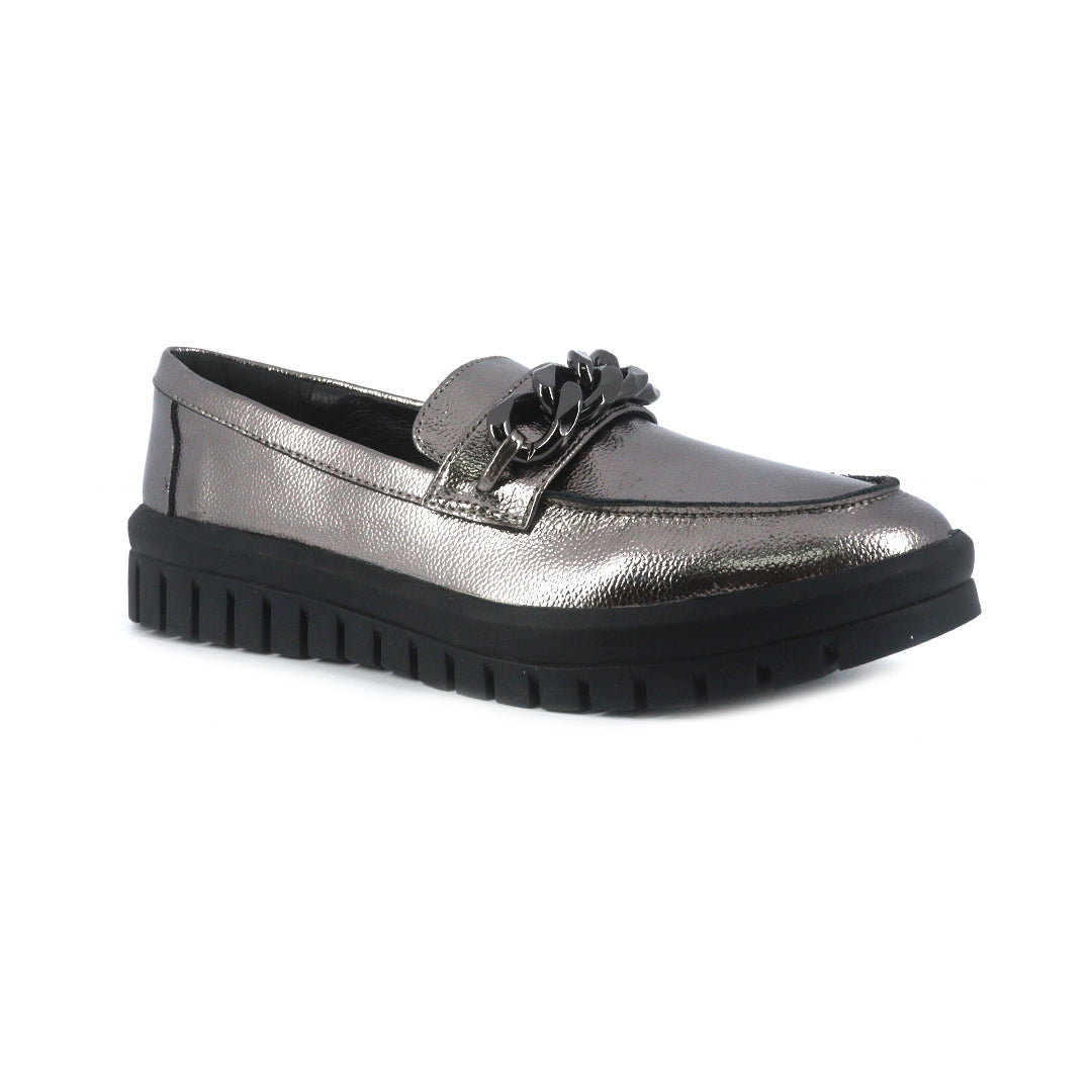 Mocasines Blondie Chain pewter para Mujer