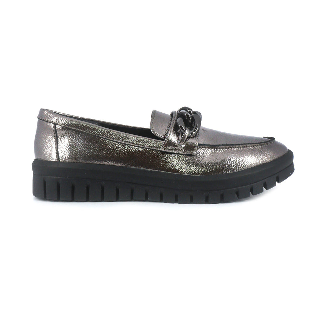 Mocasines Blondie Chain pewter para Mujer