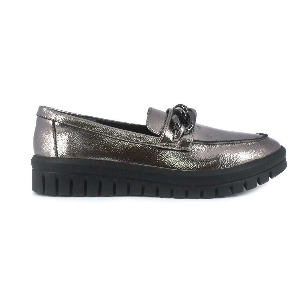 Mocasines Blondie Chain pewter para Mujer