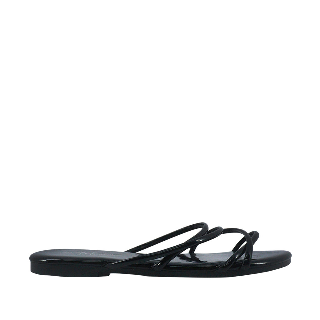 Sandalias flats Keren negro para Mujer