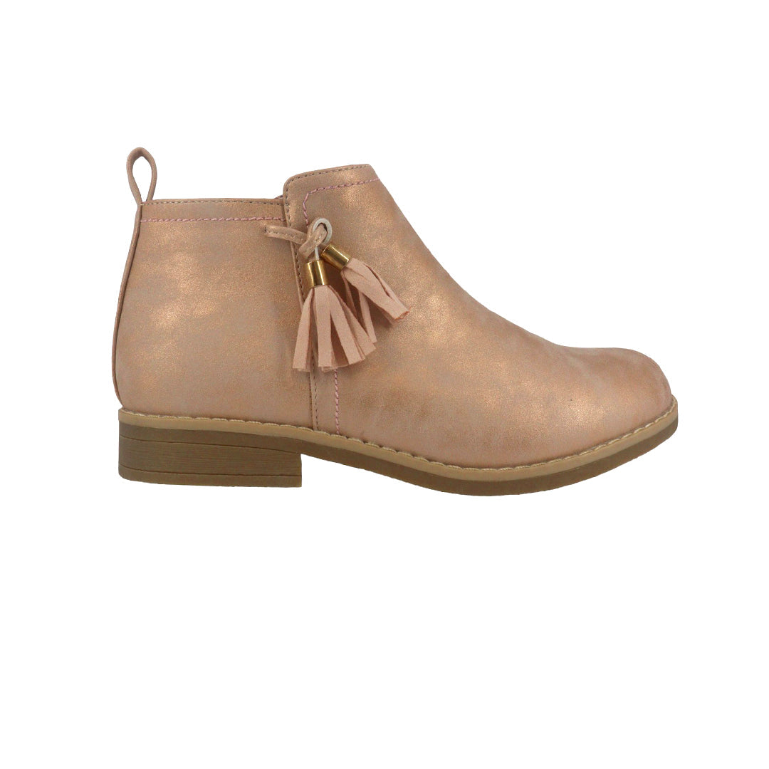 Botines Faye color oro rosa para niñas