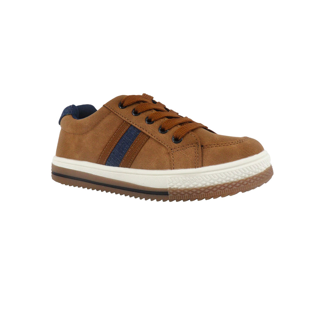 Sneakers Charles color café para niños