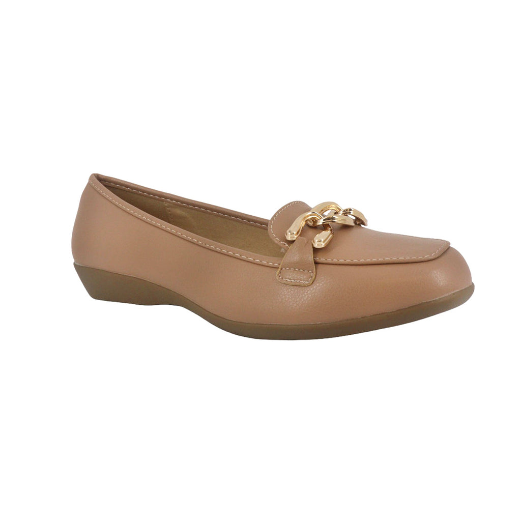 Zapatos de cuña Gloria color nude para mujer