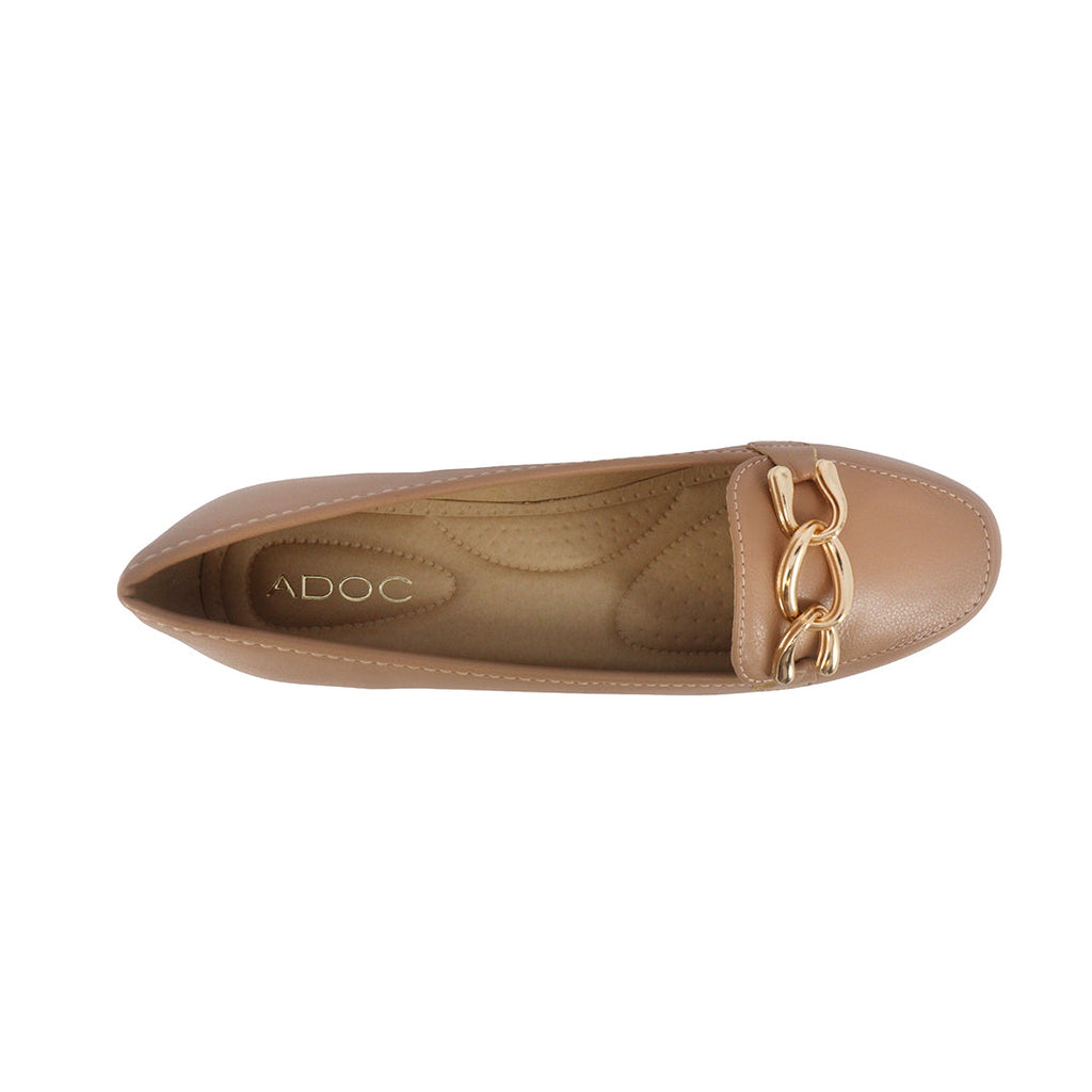 Zapatos de cuña Gloria color nude para mujer