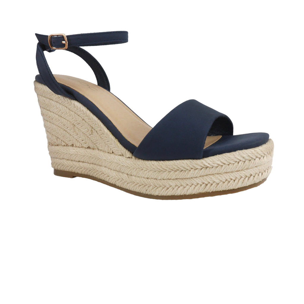 Sandalias de cuña Anitta color marino para mujer