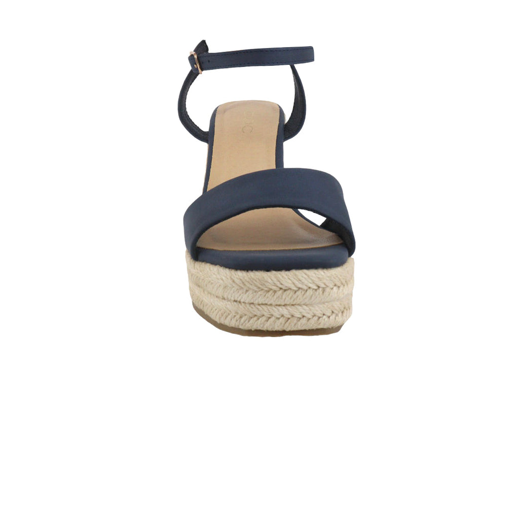 Sandalias de cuña Anitta color marino para mujer