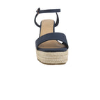 Sandalias de cuña Anitta color marino para mujer