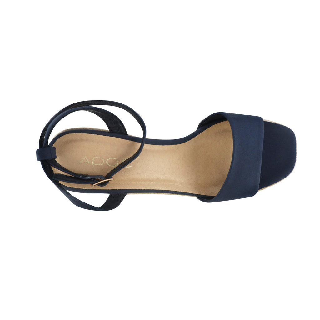 Sandalias de cuña Anitta color marino para mujer