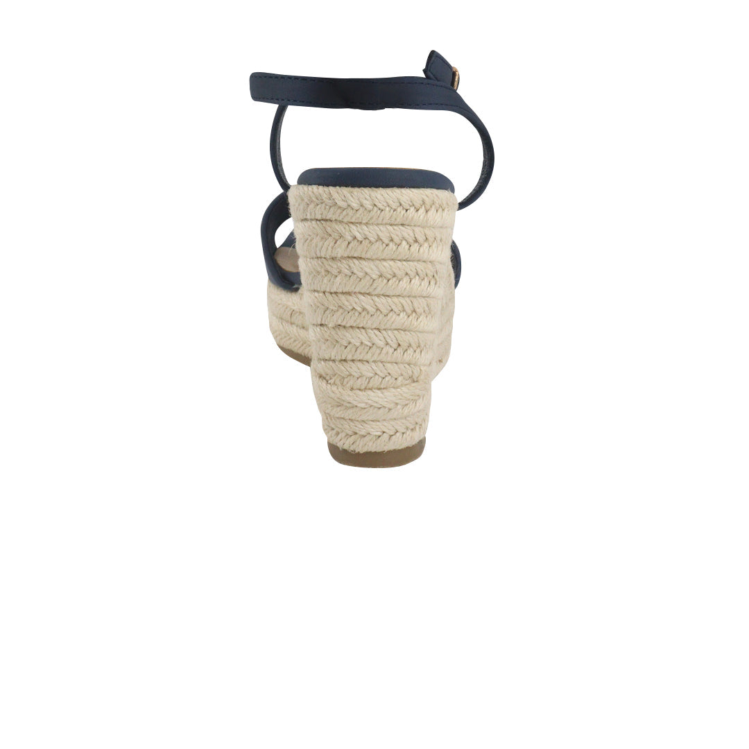 Sandalias de cuña Anitta color marino para mujer