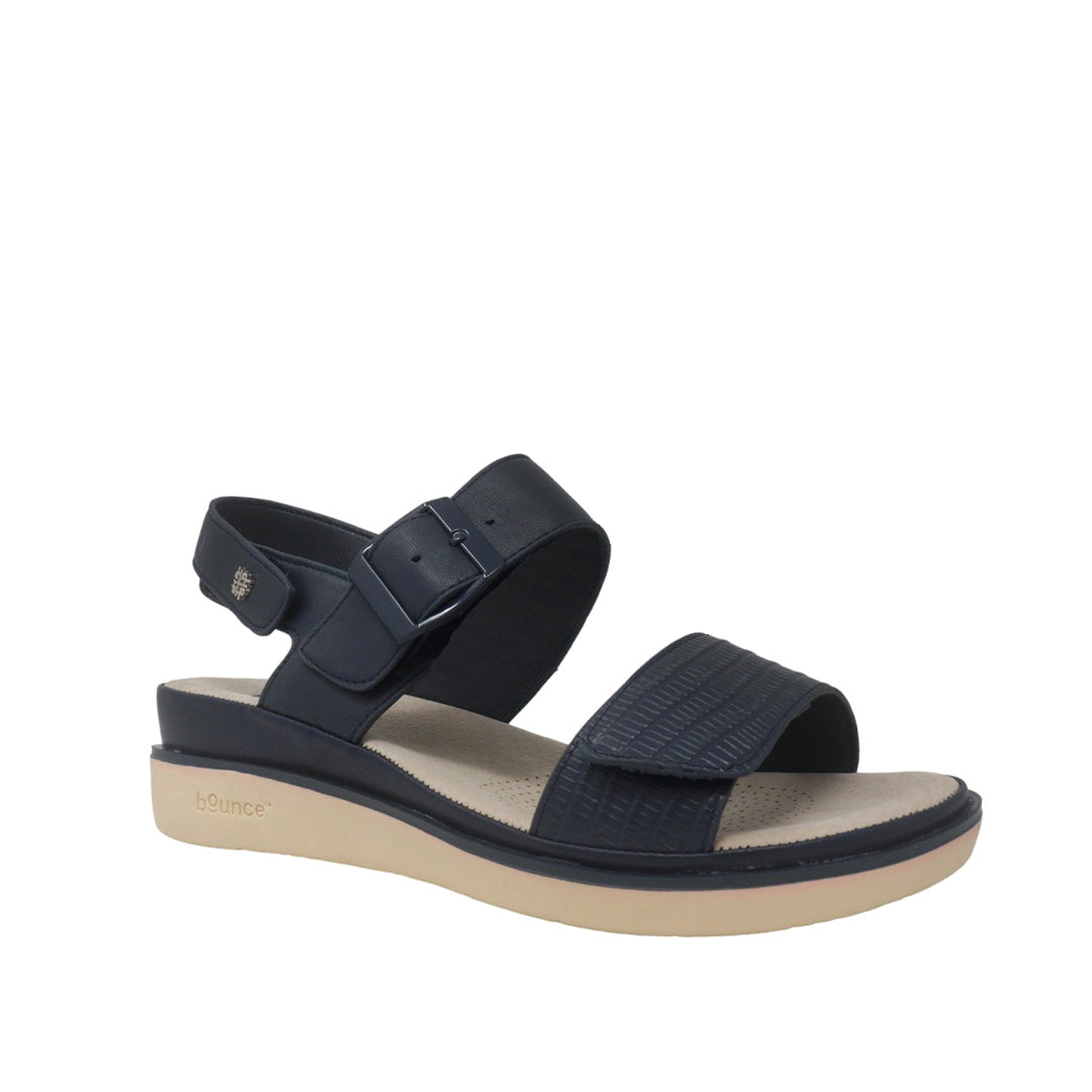 Sandalias flats Cheila para mujer color navy