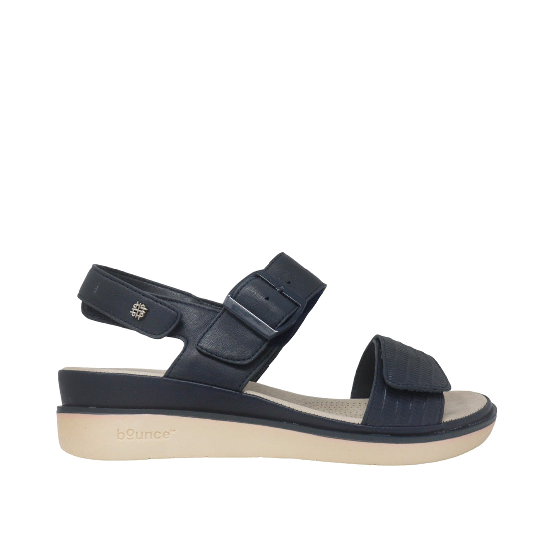 Sandalias flats Cheila para mujer color navy