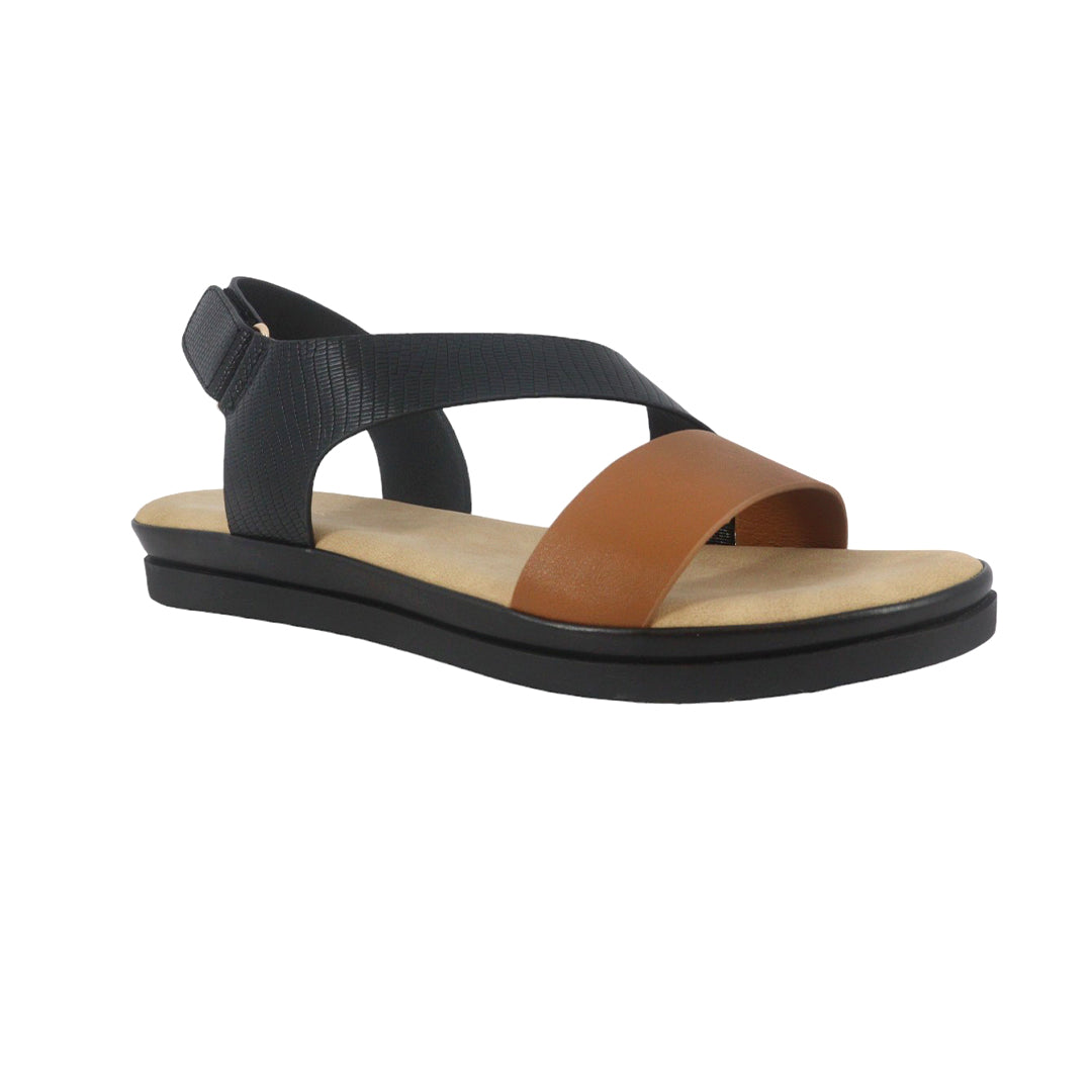 Sandalias flats Eylin color azul para mujer