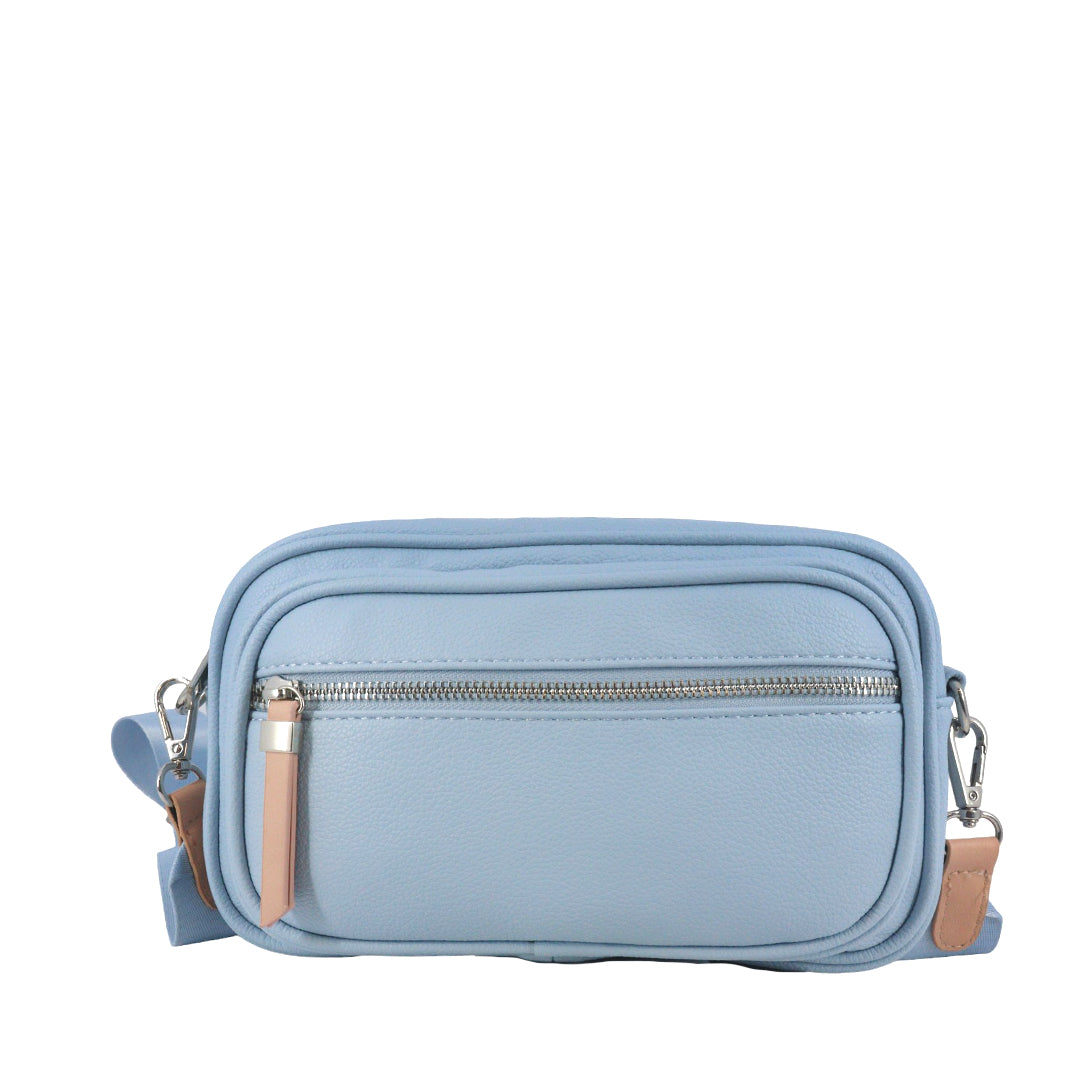 Cartera Zara color celeste para mujer