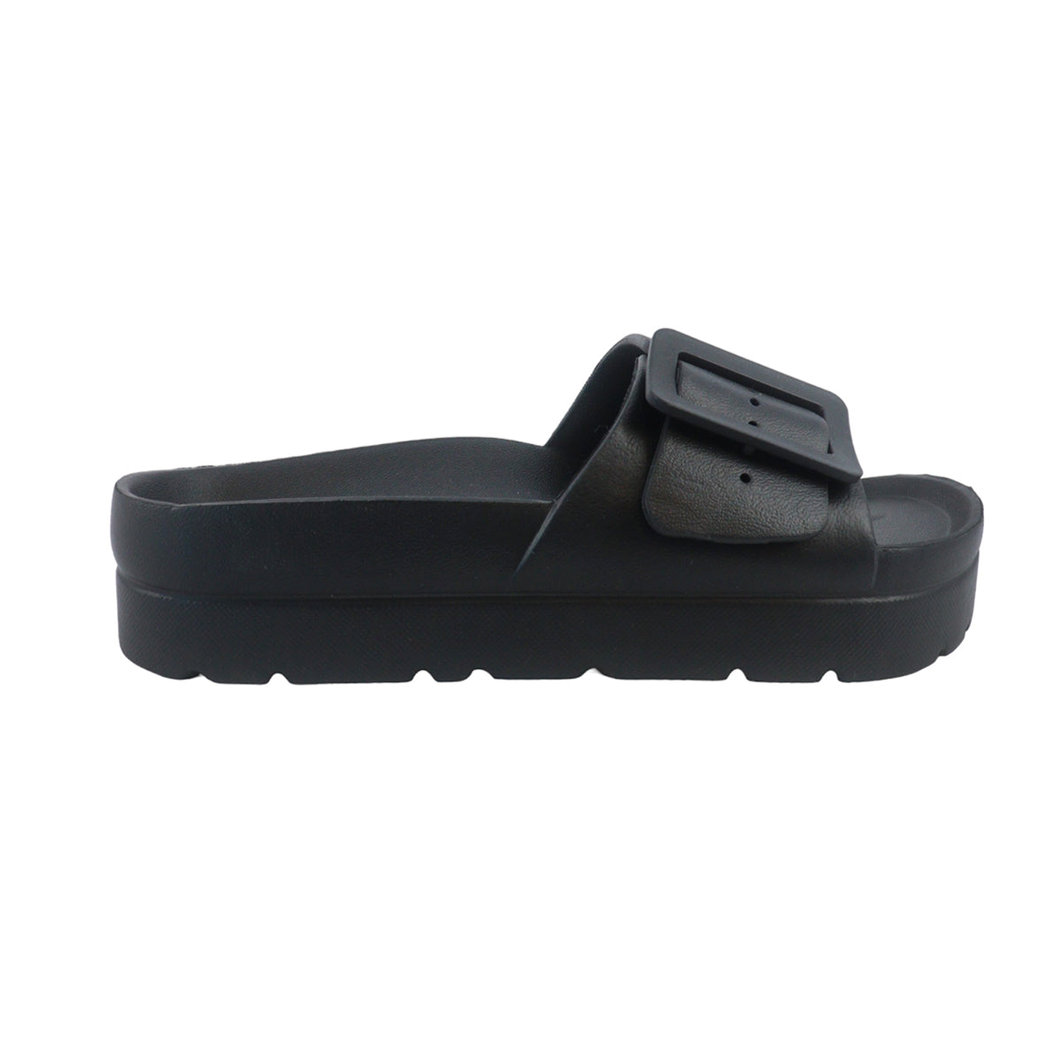 Sandalias flats Maha negro para mujer