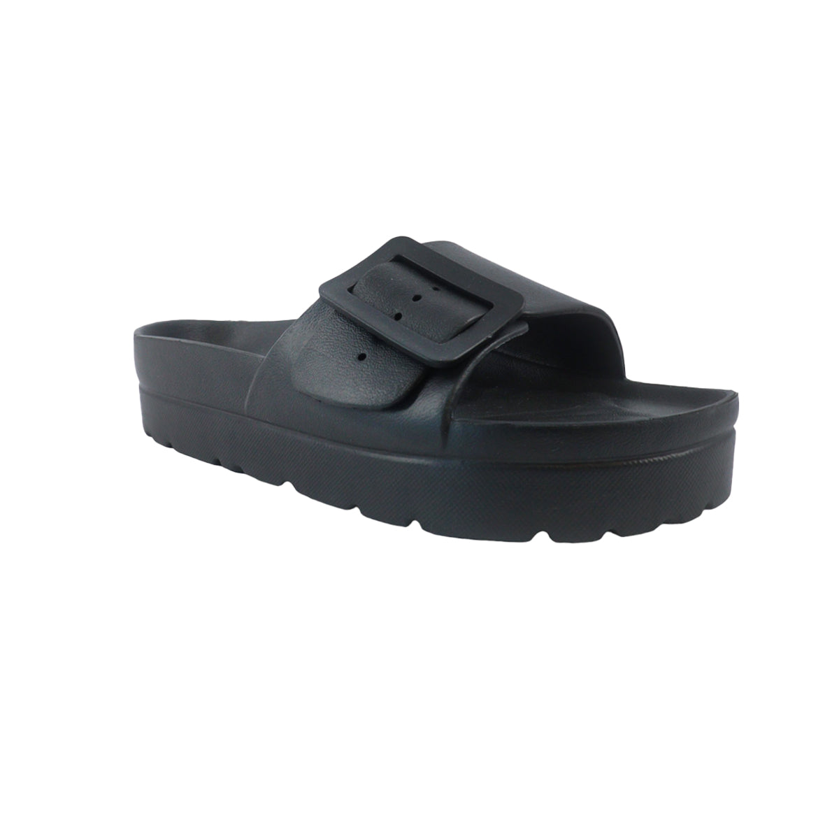 Sandalias flats Maha negro para mujer