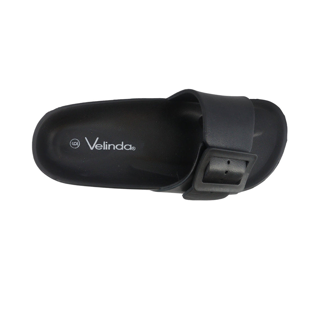 Sandalias flats Maha negro para mujer