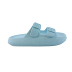 Sandalias flats Chunky celeste para mujer