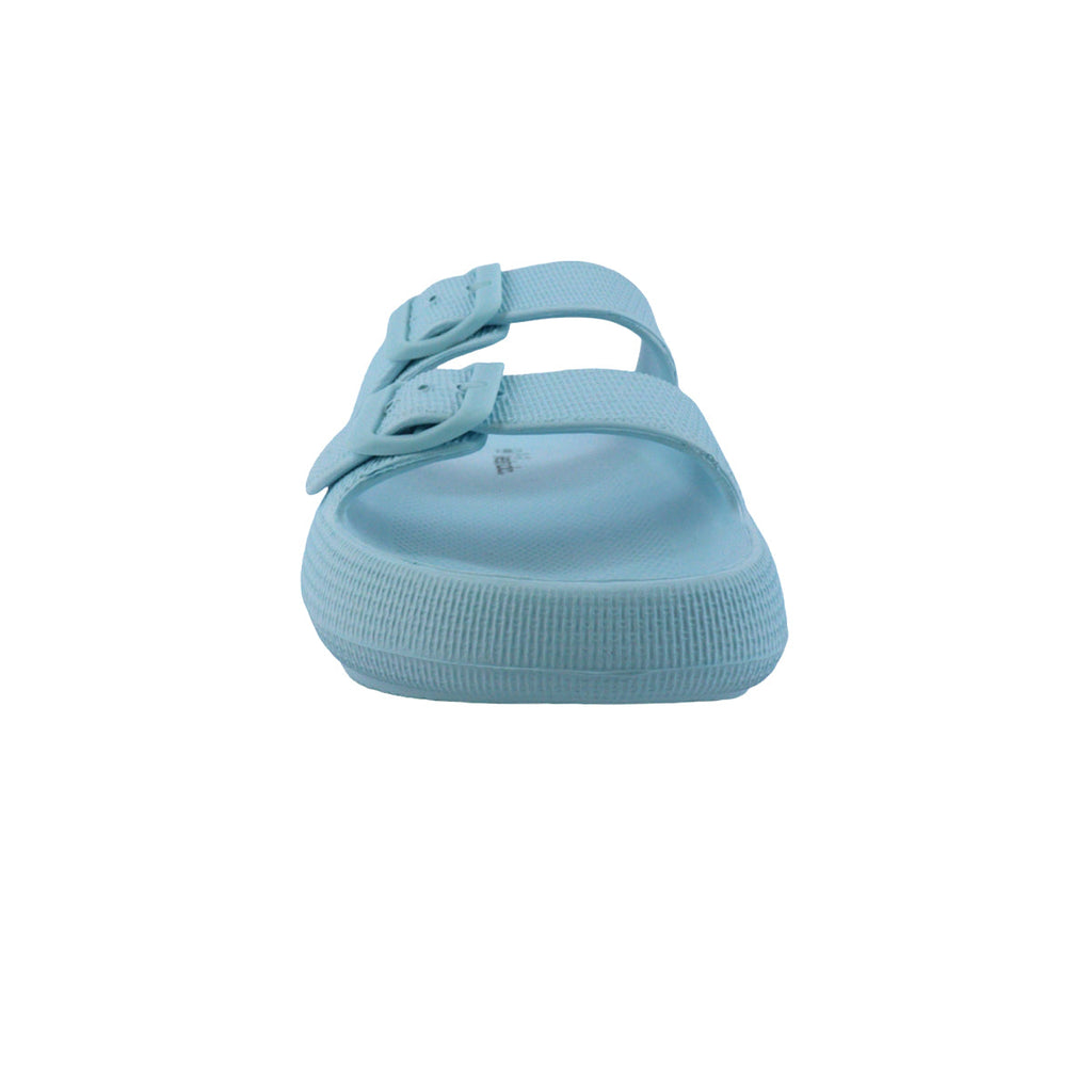 Sandalias flats Chunky celeste para mujer