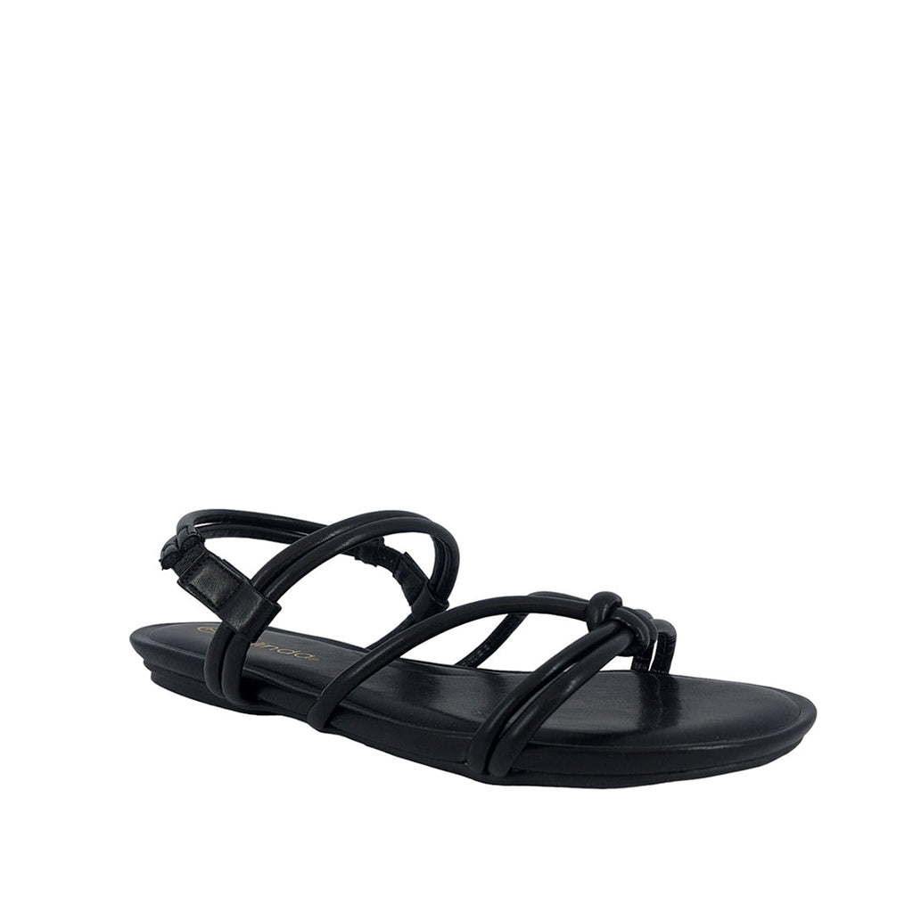 Sandalias flats Tully negro para mujer