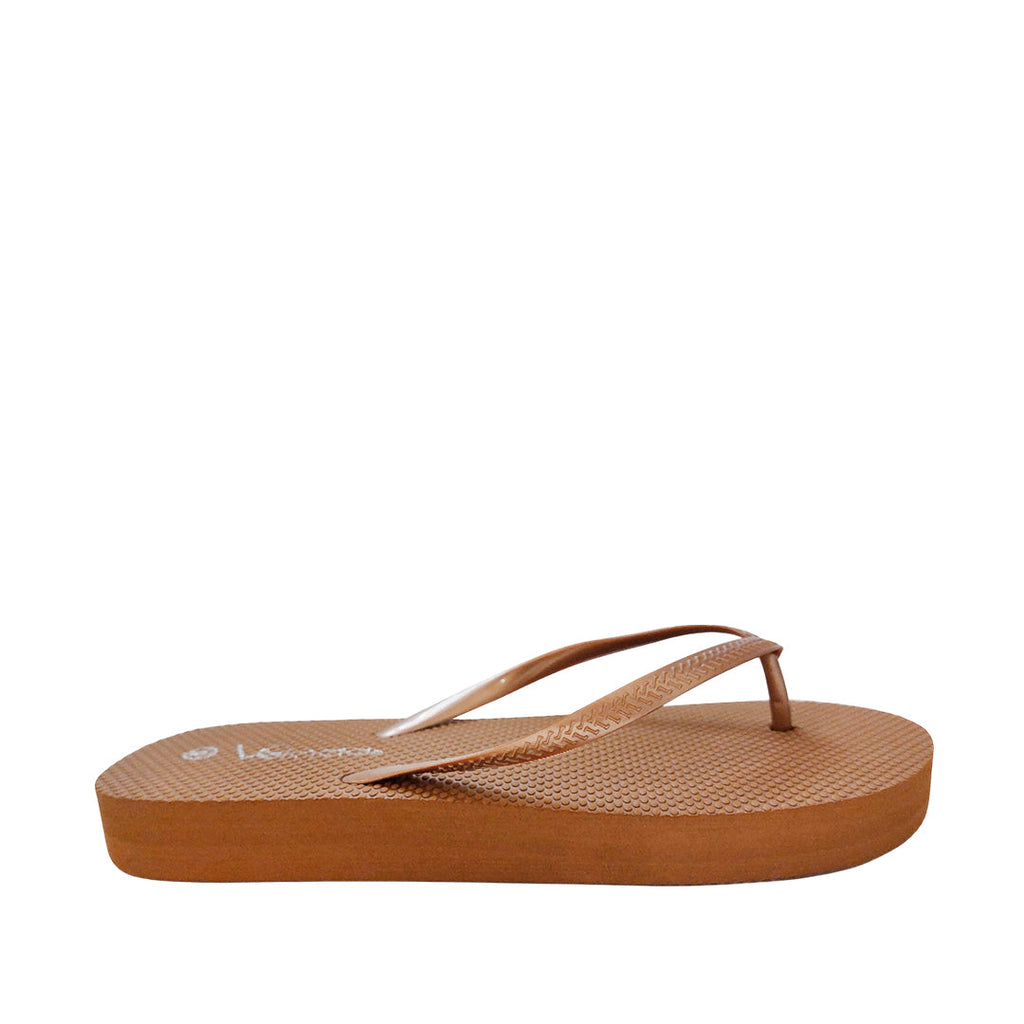 Sandalias flats Aruba dorado para mujer