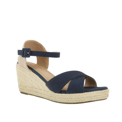 Sandalias de cuña Lya color navy