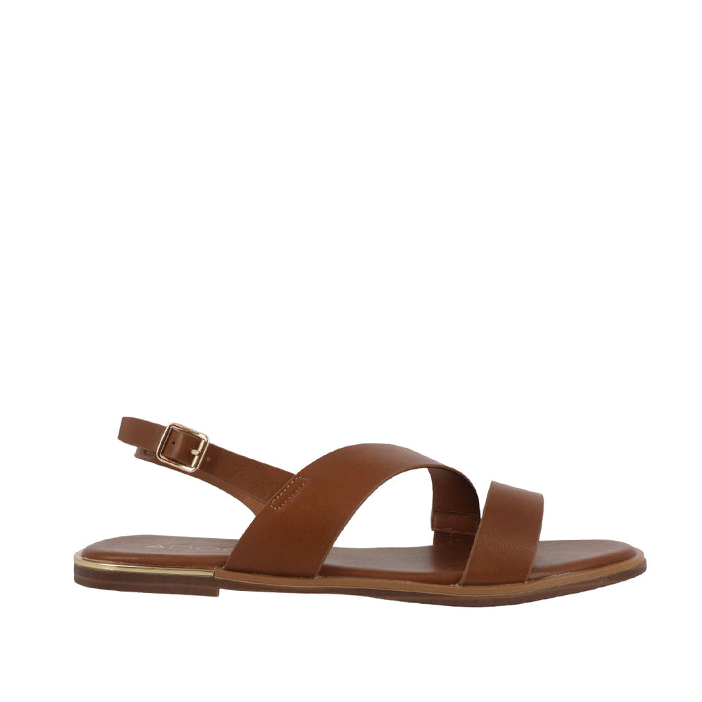 Sandalias flats Galatea color tan