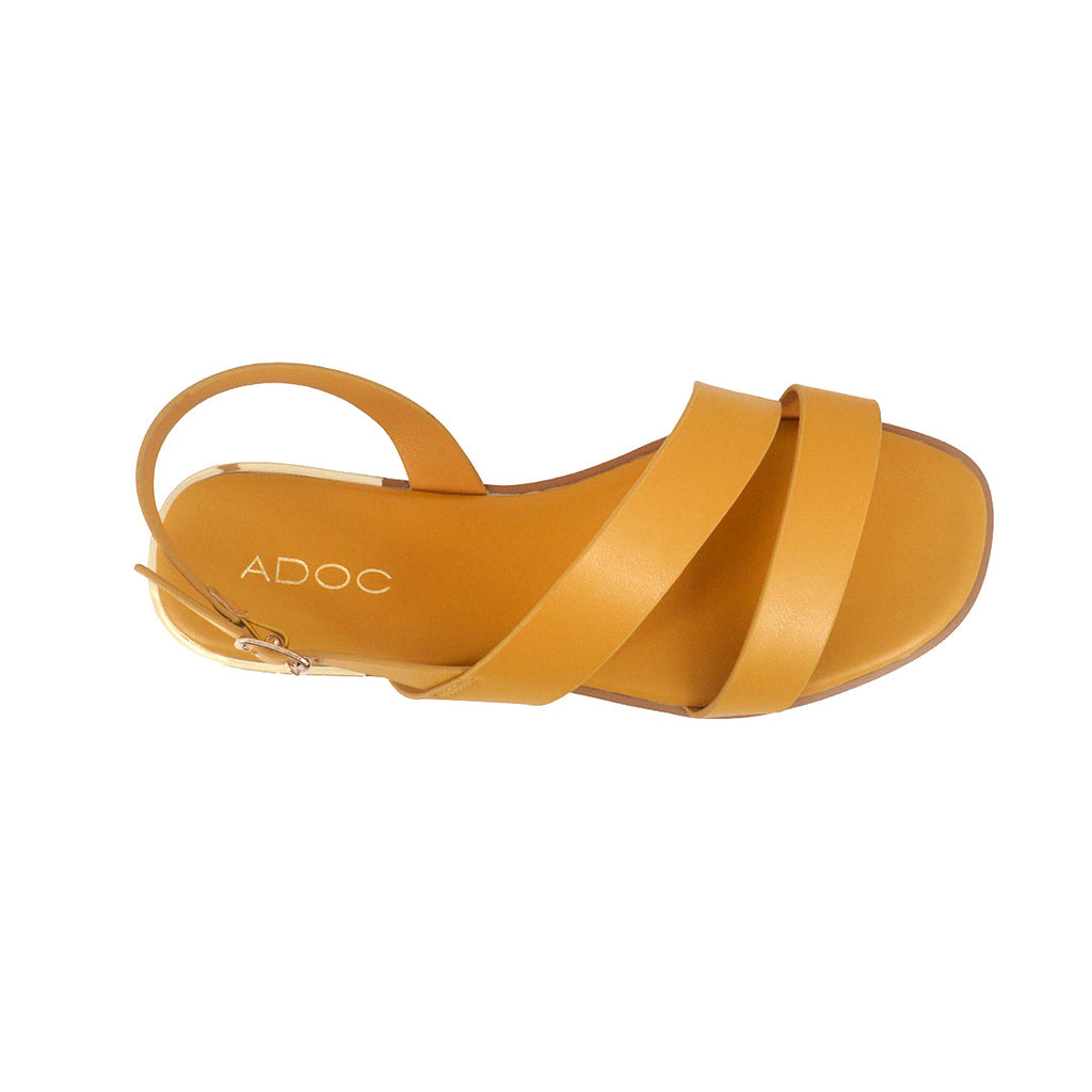 Sandalias flats Galatea color amarillo
