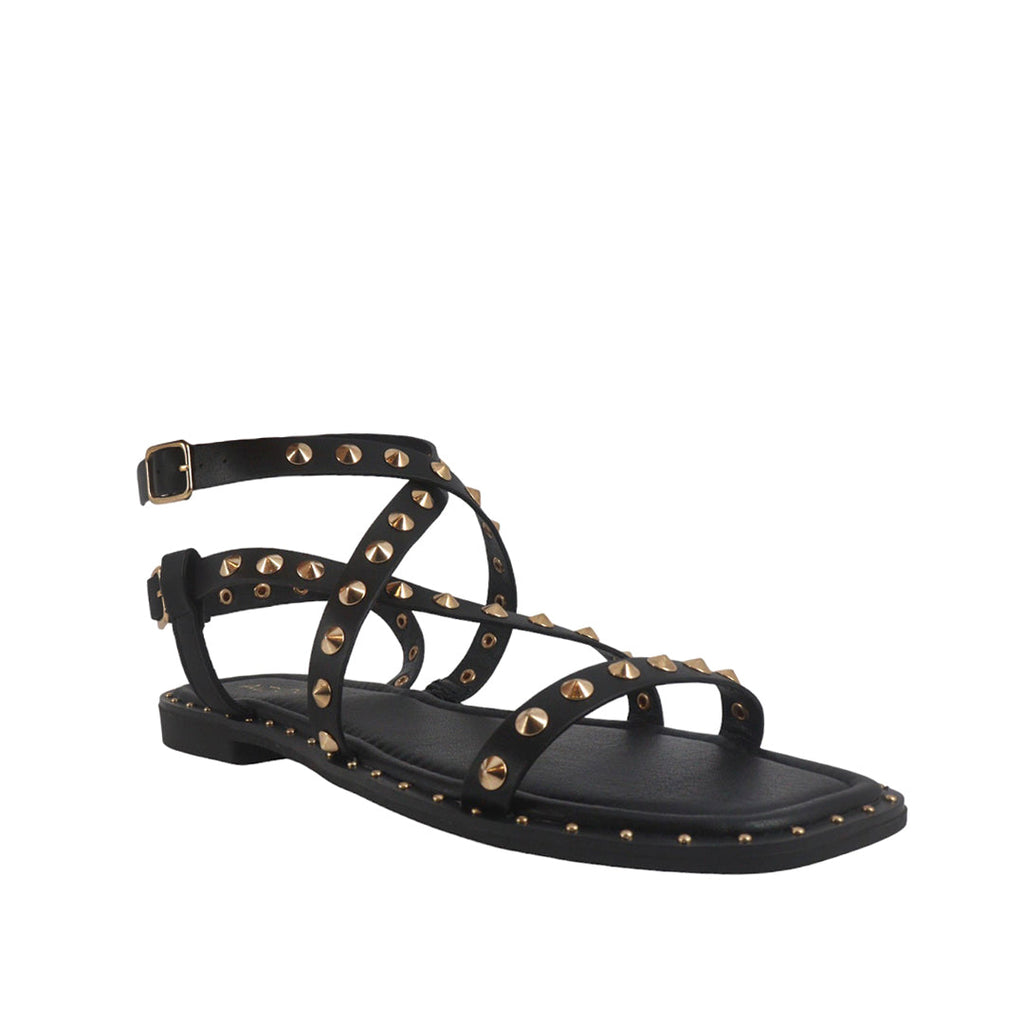 Sandalias flats Gia color negro