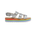 Sandalias Fiorella plateado para niña