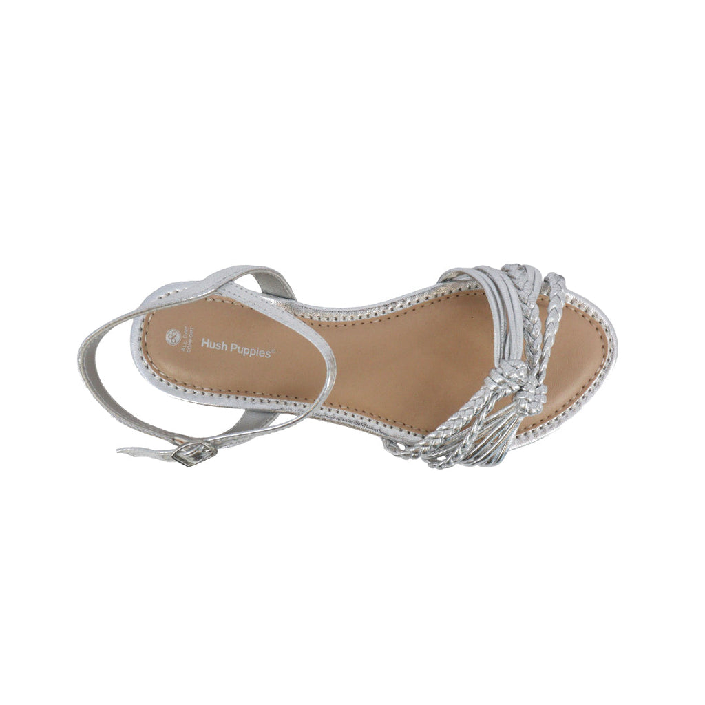 Sandalias Halsey para niña color plateado