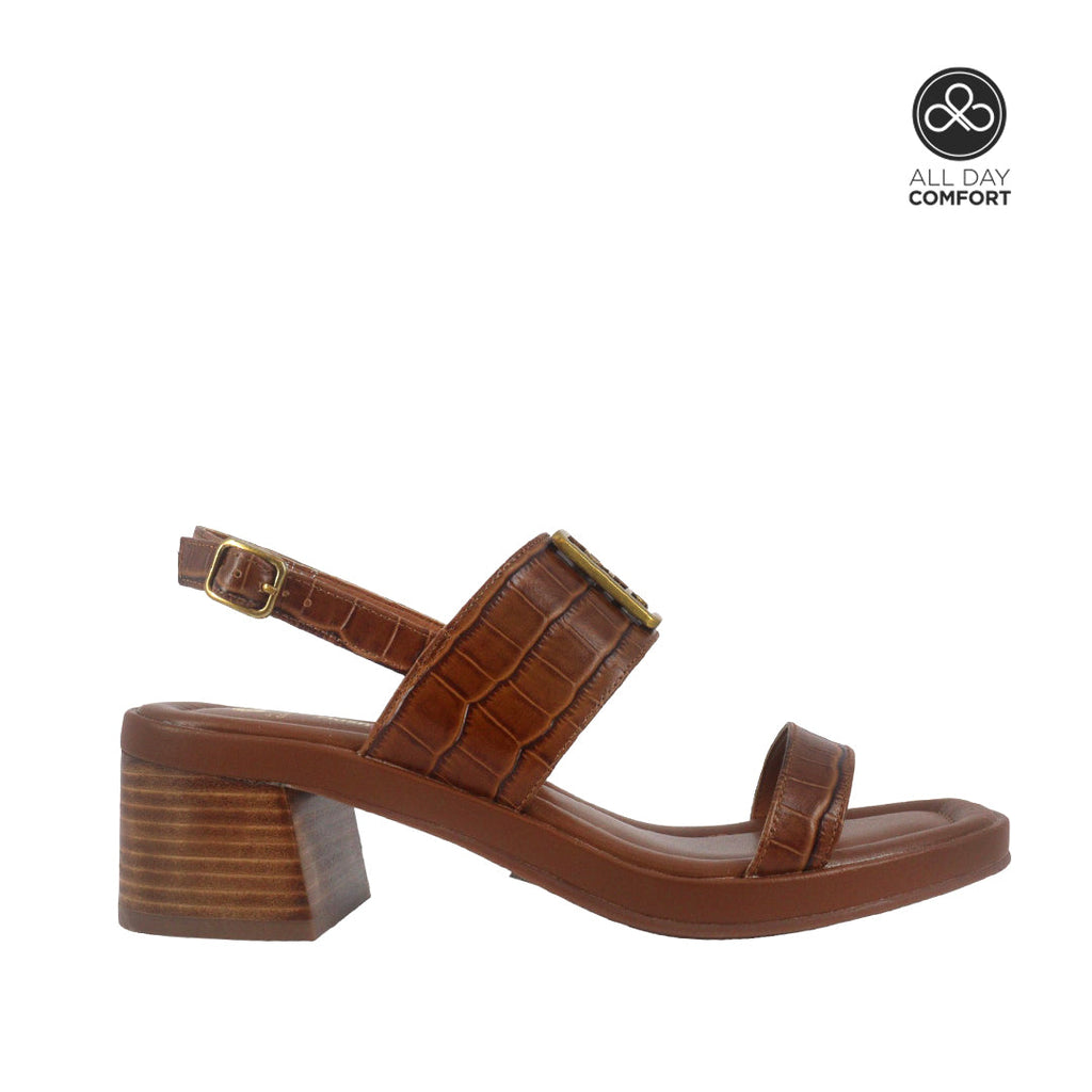 Sandalias de tacón Grisel para mujer color tan