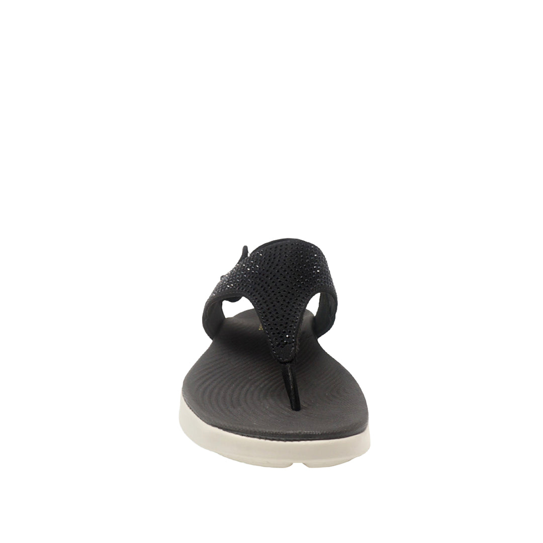 Sandalias flats Joy negro para mujer