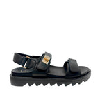 Sandalias flats Madelin negro para mujer