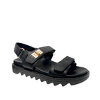 Sandalias flats Madelin negro para mujer