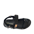 Sandalias flats Madelin negro para mujer
