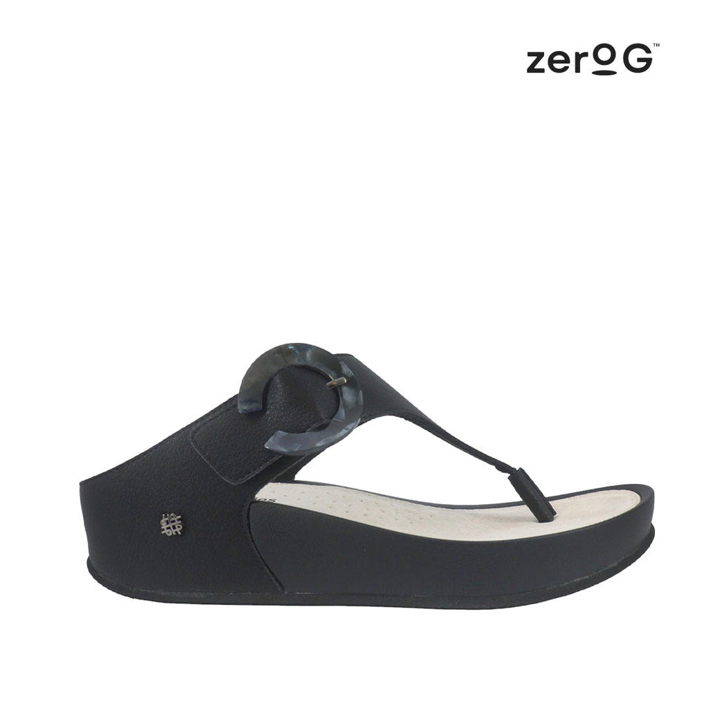 Sandalias flats Jamy para mujer color negro