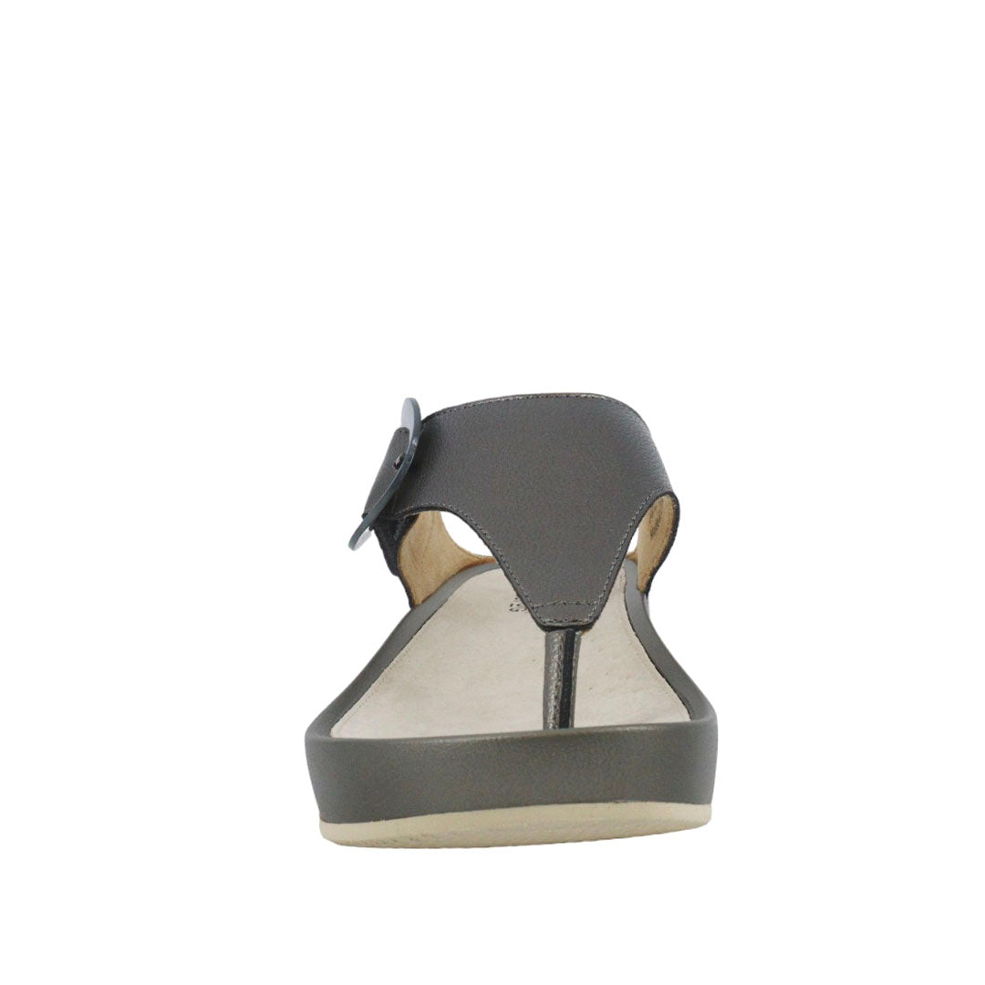 Sandalias flats Jamy pewter para mujer