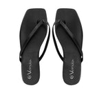 Sandalias flats Karen negro para mujer