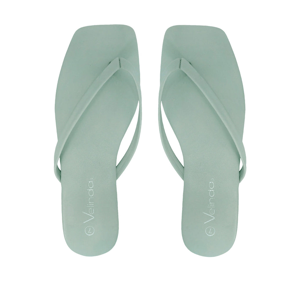 Sandalias flats Karen verde para mujer