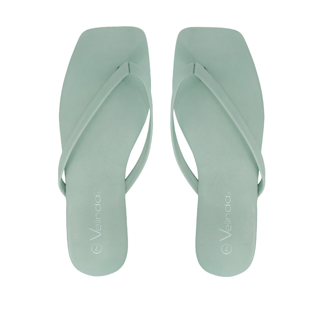 Sandalias flats Karen verde para mujer