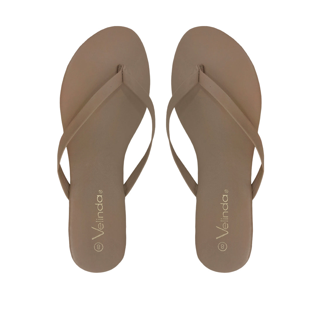 Sandalias flats Karen beige para mujer