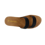 Sandalias flats Malena negro para mujer