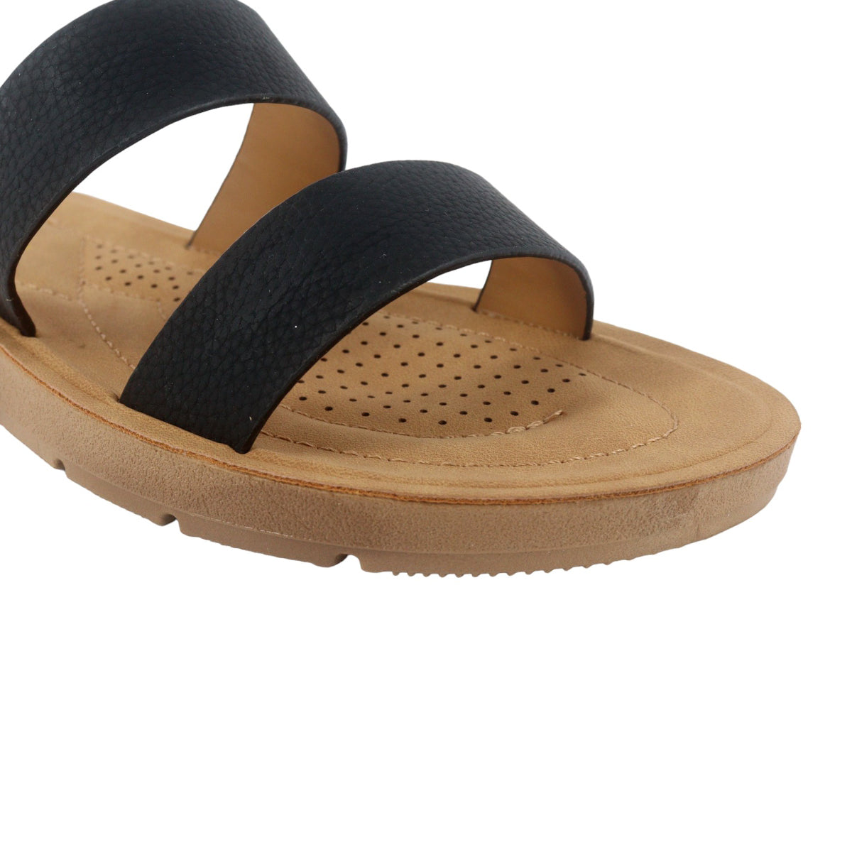Sandalias flats Malena negro para mujer