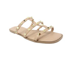 Sandalias flats Valeria nude para mujer