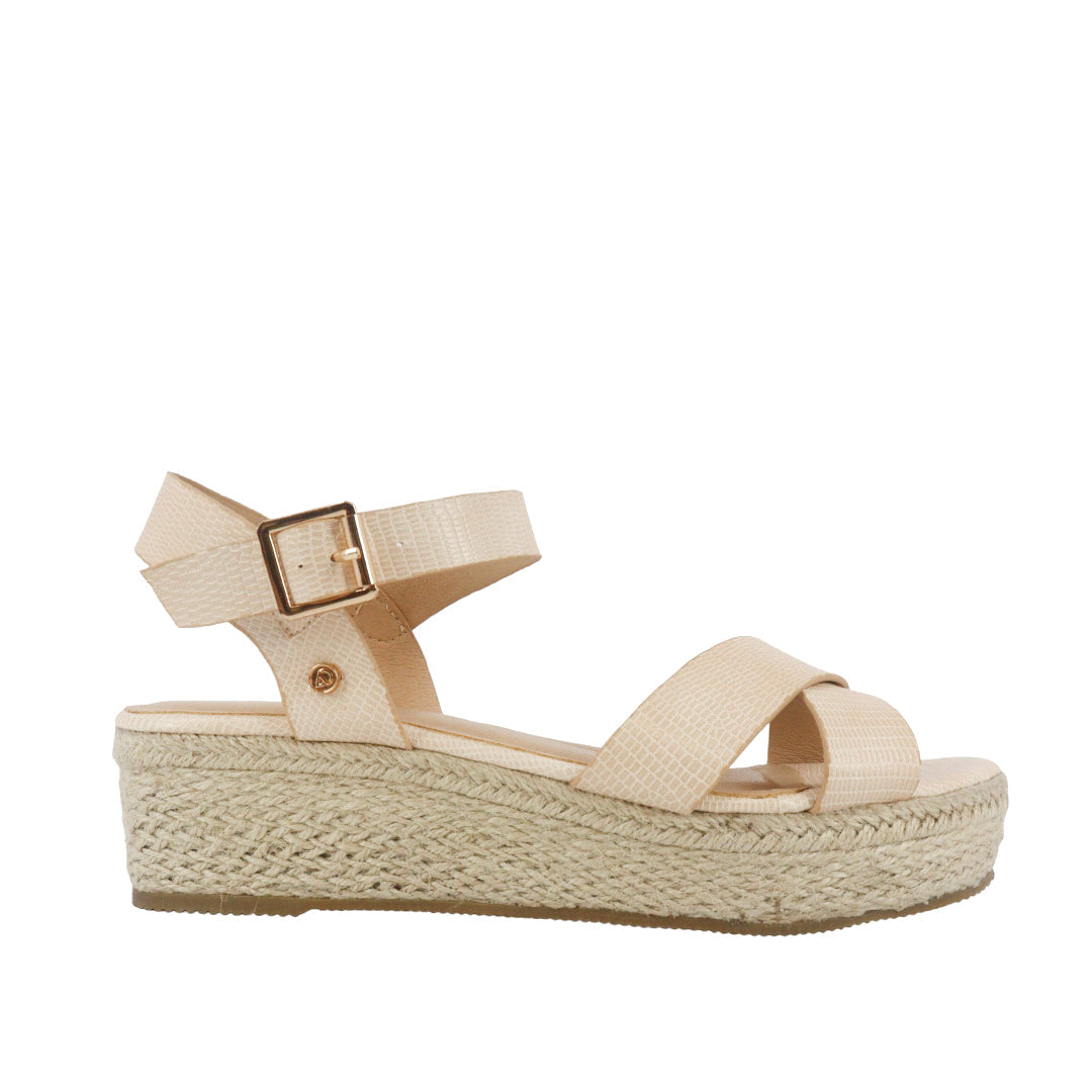 Sandalias de cuña Topaz color blanco