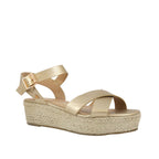 Sandalias de cuña Topaz color dorado