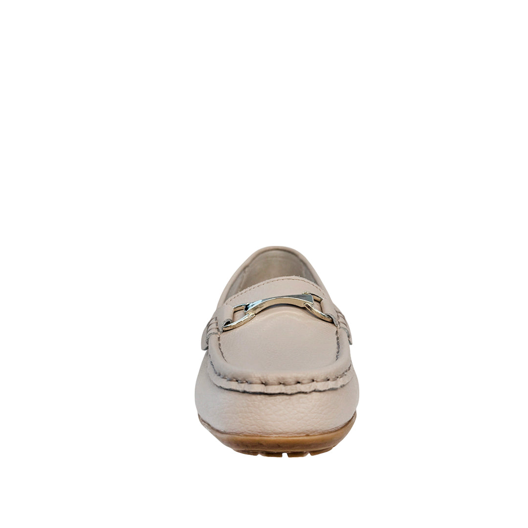 Mocasines Nelly beige para mujer