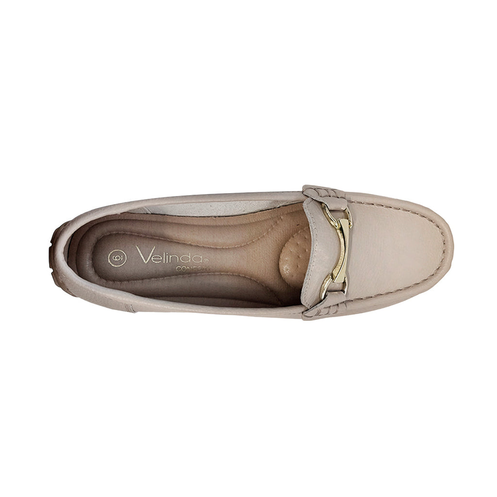 Mocasines Nelly beige para mujer